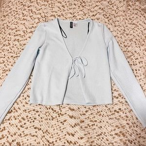 Long sleeve tie top